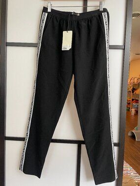 NWT Zadig & Voltaire Paula Band Perm Pants in noir - 36 size